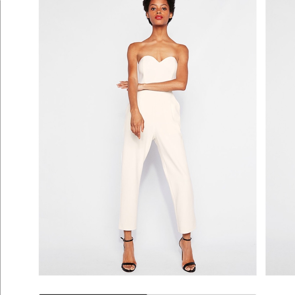 Strapless White Jumpsuit